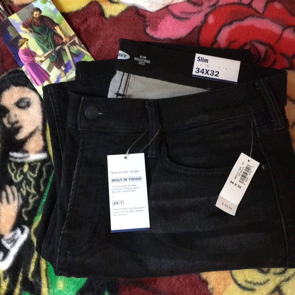 Men’s Black Slim Jeans 34x32 NWT